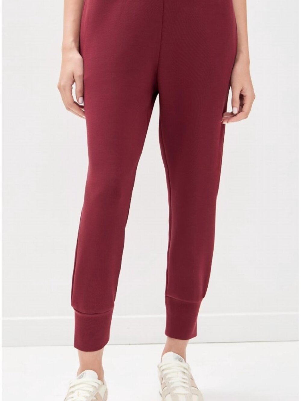 Varley Slim Cuff Pants 27.5 DoubleSoft Maroon Size L NEW - Picture 7 of 12